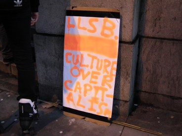 One of the placards